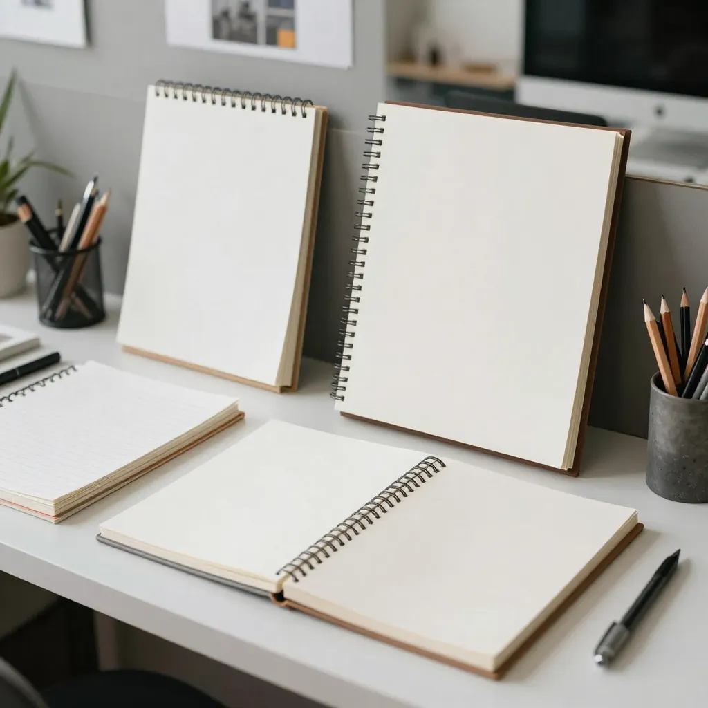 Blank art journal with smooth paper for mixed media
